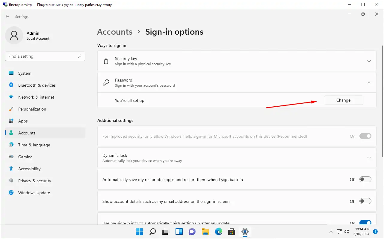 windows 11 change password change