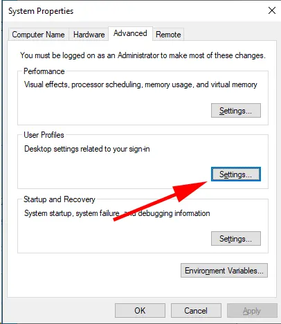 Delete user windows server 2022 2019 - user profile settings